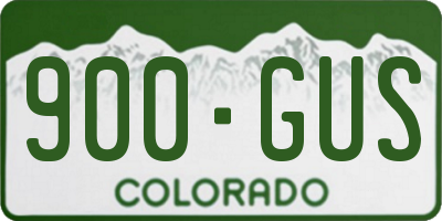 CO license plate 900GUS