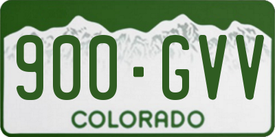 CO license plate 900GVV