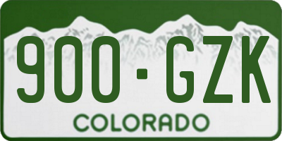 CO license plate 900GZK