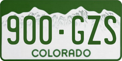 CO license plate 900GZS