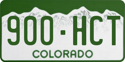 CO license plate 900HCT