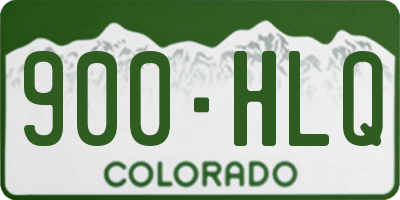 CO license plate 900HLQ