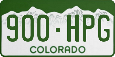 CO license plate 900HPG