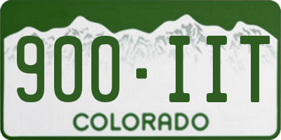 CO license plate 900IIT