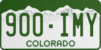 CO license plate 900IMY