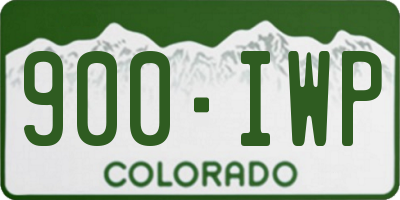 CO license plate 900IWP