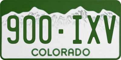 CO license plate 900IXV