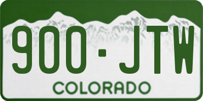 CO license plate 900JTW