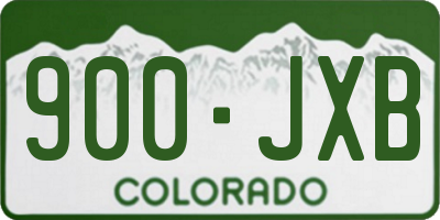 CO license plate 900JXB