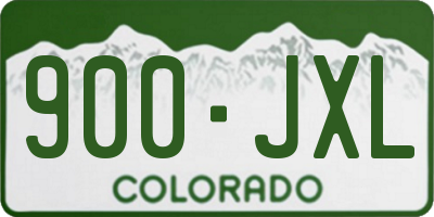 CO license plate 900JXL