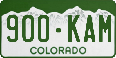 CO license plate 900KAM