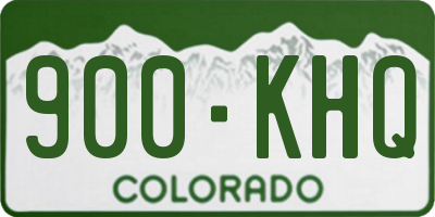 CO license plate 900KHQ