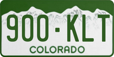 CO license plate 900KLT