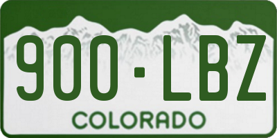 CO license plate 900LBZ