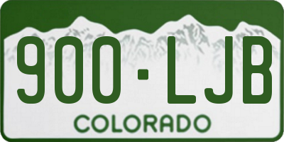 CO license plate 900LJB