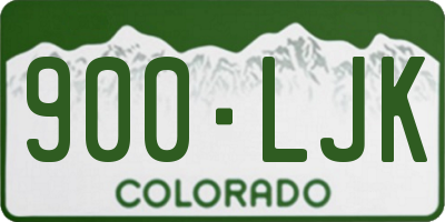 CO license plate 900LJK