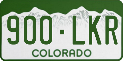 CO license plate 900LKR