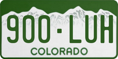 CO license plate 900LUH