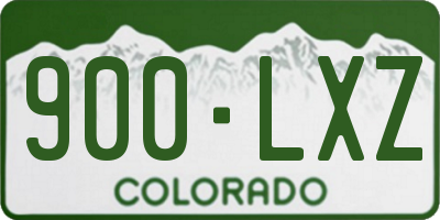 CO license plate 900LXZ