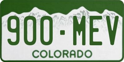 CO license plate 900MEV