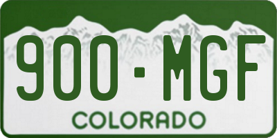 CO license plate 900MGF