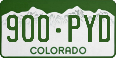 CO license plate 900PYD