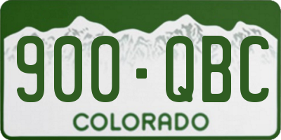 CO license plate 900QBC