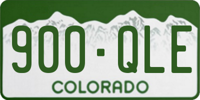 CO license plate 900QLE