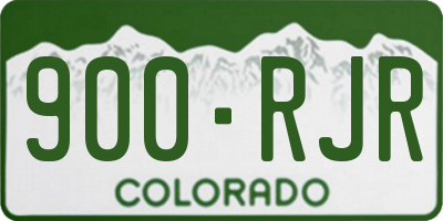 CO license plate 900RJR