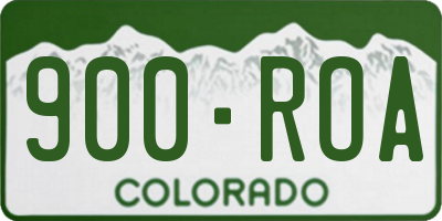 CO license plate 900ROA