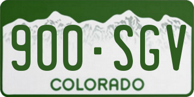 CO license plate 900SGV