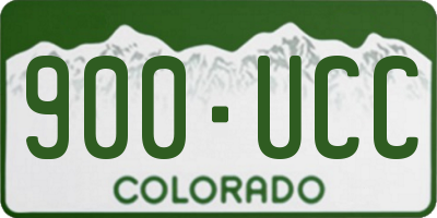 CO license plate 900UCC