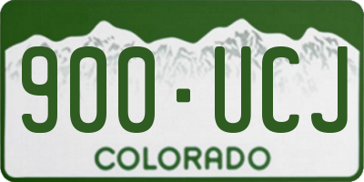 CO license plate 900UCJ