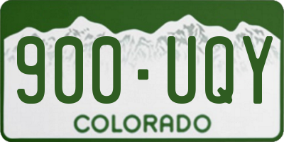 CO license plate 900UQY