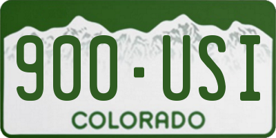 CO license plate 900USI