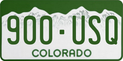 CO license plate 900USQ