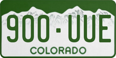 CO license plate 900UUE