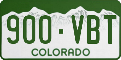 CO license plate 900VBT