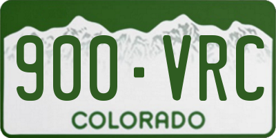 CO license plate 900VRC