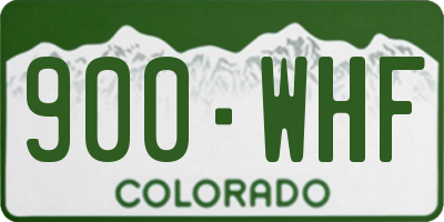 CO license plate 900WHF