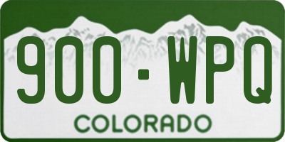 CO license plate 900WPQ