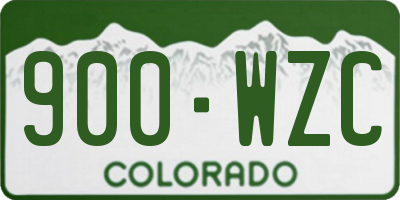 CO license plate 900WZC