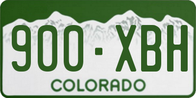 CO license plate 900XBH