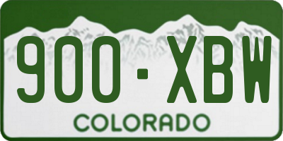 CO license plate 900XBW