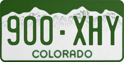 CO license plate 900XHY