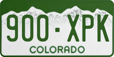 CO license plate 900XPK