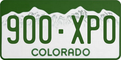 CO license plate 900XPO