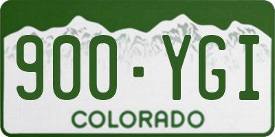 CO license plate 900YGI