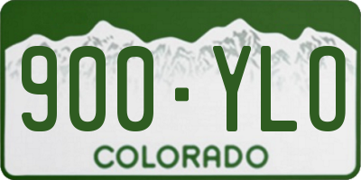 CO license plate 900YLO