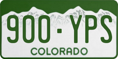 CO license plate 900YPS